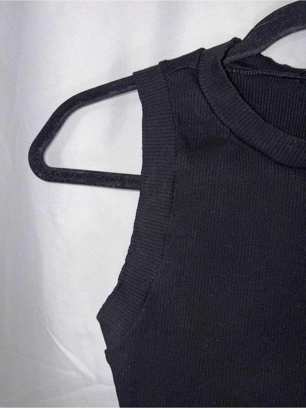 naked wardrobe Black Ribbed Sleeveless One-Piece Bodysuit - Picture 3 of 7